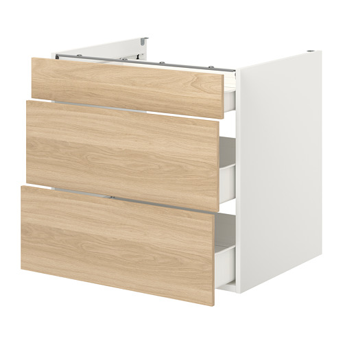 ENHET, base cb w 3 drawers