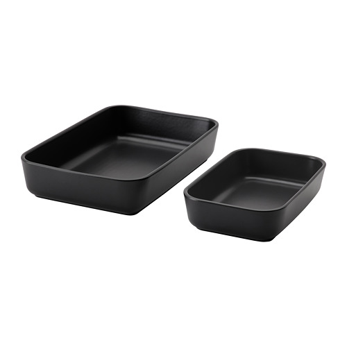 LYCKAD, oven/serving dish set of 2