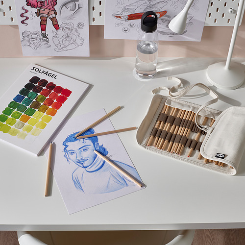 SOLFÅGEL, 3-piece drawing set