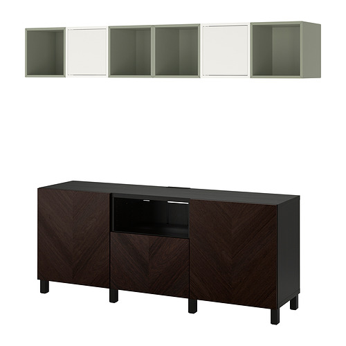 BESTÅ/EKET, cabinet combination for TV