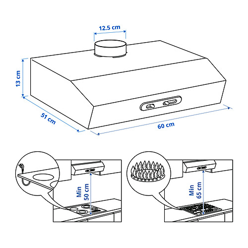 LAGAN wall mounted extractor hood