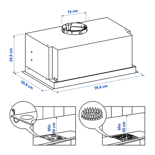 UNDERVERK built-in extractor hood