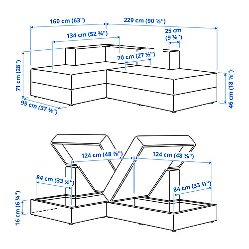 JÄTTEBO chaise longue modules