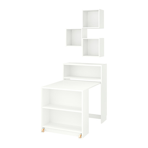 BILLY/EKET, bookcase comb w foldable table