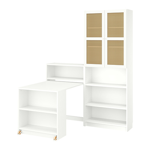BILLY/OXBERG, bookcase comb w foldable table