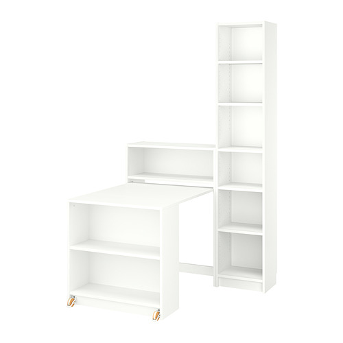 BILLY, bookcase comb w foldable table