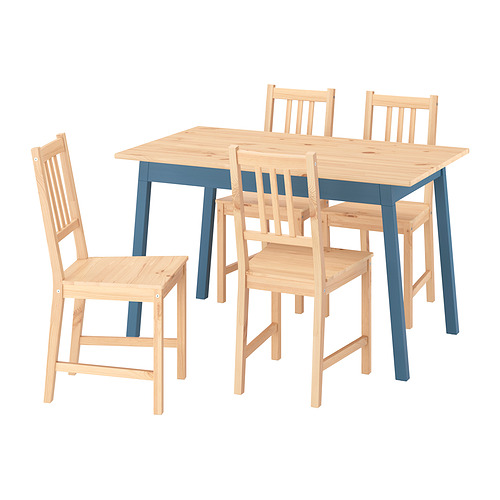 PINNTORP, borð og fjórir stólar