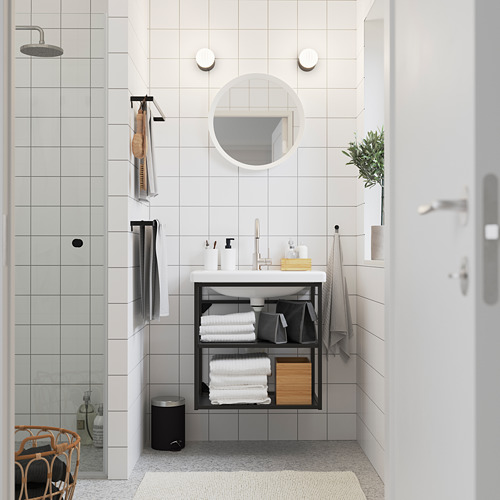 ENHET/TVÄLLEN, open wash-stand with 2 shelves
