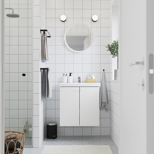 ENHET/TVÄLLEN, wash-stnd w doors/wash-basin/tap
