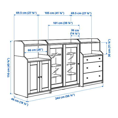 HAUGA storage combination