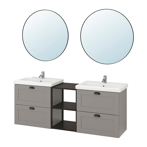 ENHET/TVÄLLEN, bathroom furniture, set of 15