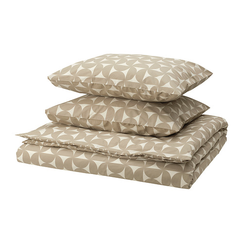 ÄNGSNEJLIKA duvet cover and 2 pillowcases