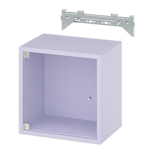 EKET, wall cabinet with glass door