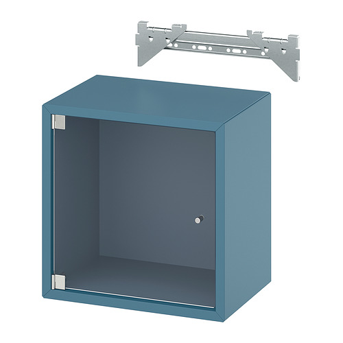 EKET, wall cabinet with glass door