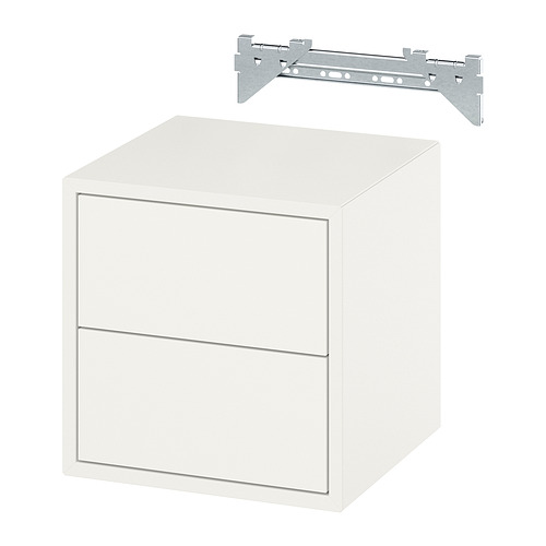 EKET, veggskápur með tveimur skúffum