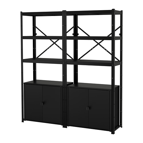 BROR, shelving unit with cabinets