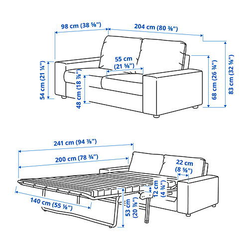 VIMLE 2-seat sofa-bed