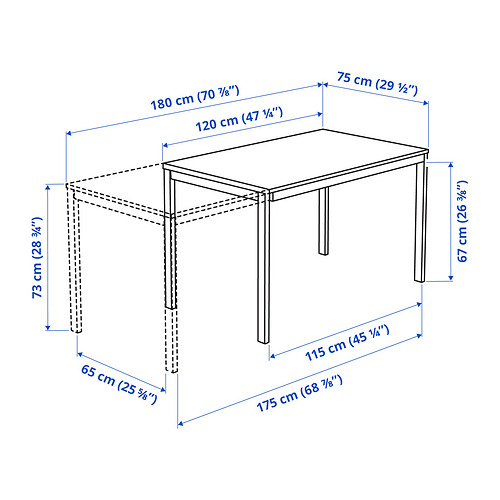 VANGSTA extendable table