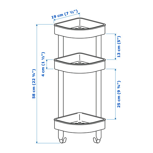 BROGRUND corner wall shelf unit