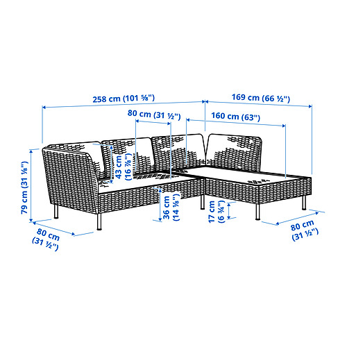 VITTSKÄR 3-seat conversation set