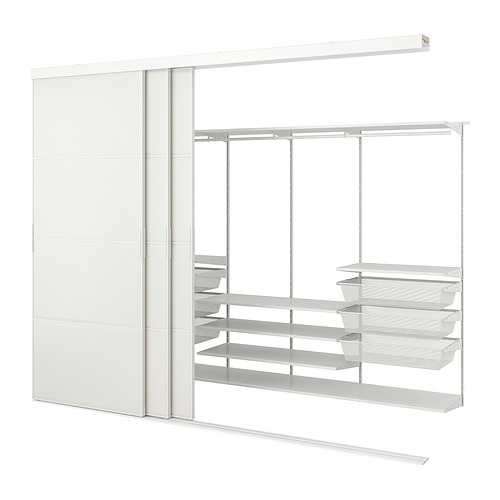 SKYTTA/BOAXEL walk-in wardrobe with sliding doors