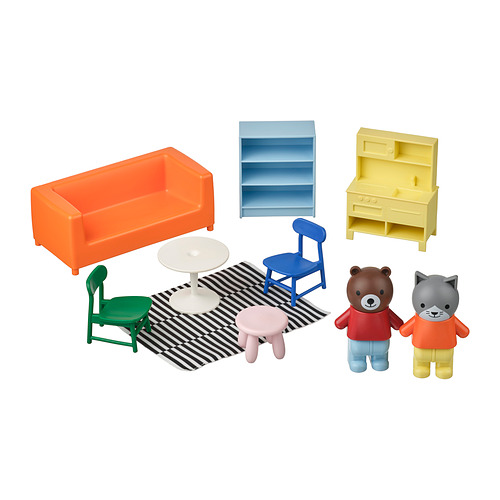 HUSET, dollhouse furniture and figures