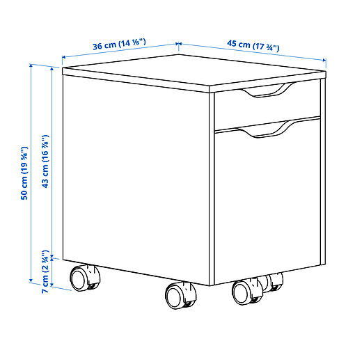 ALEX drawer unit on castors