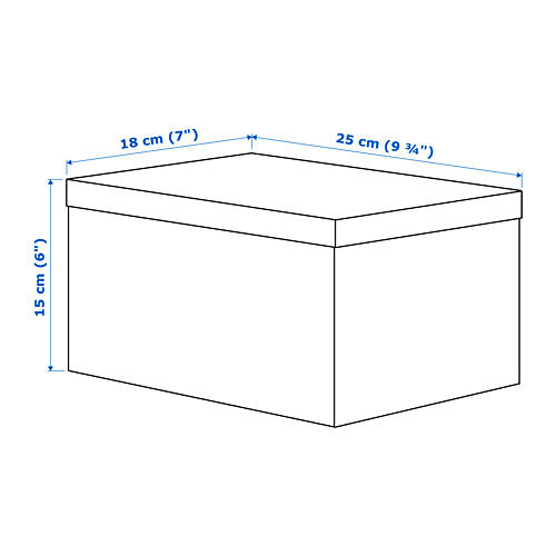 TJENA storage box with lid