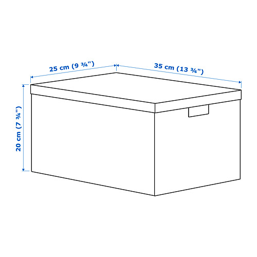 TJENA storage box with lid