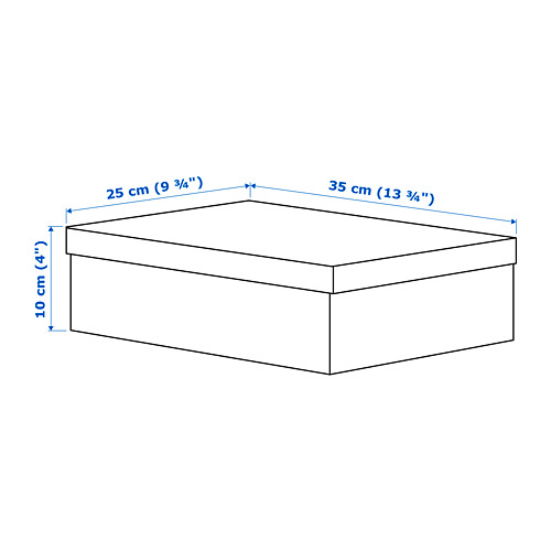 TJENA storage box with lid