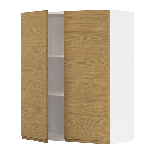 METOD wall cabinet with shelves/2 doors