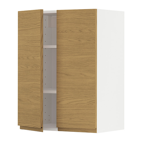 METOD wall cabinet with shelves/2 doors