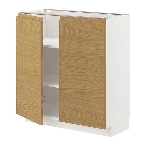 METOD base cabinet with shelves/2 doors