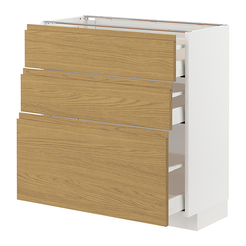 METOD/MAXIMERA base cabinet with 3 drawers