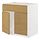 METOD, base cabinet f sink w 2 doors/front