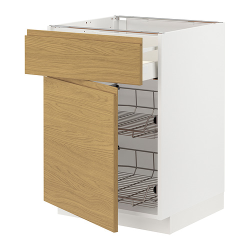 METOD/MAXIMERA base cab w wire basket/drawer/door
