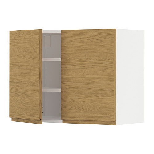 METOD wall cabinet with shelves/2 doors