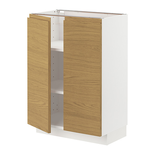 METOD base cabinet with shelves/2 doors