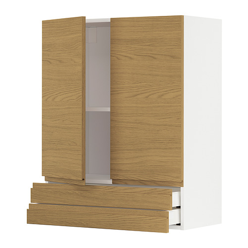 METOD/MAXIMERA wall cabinet w 2 doors/2 drawers