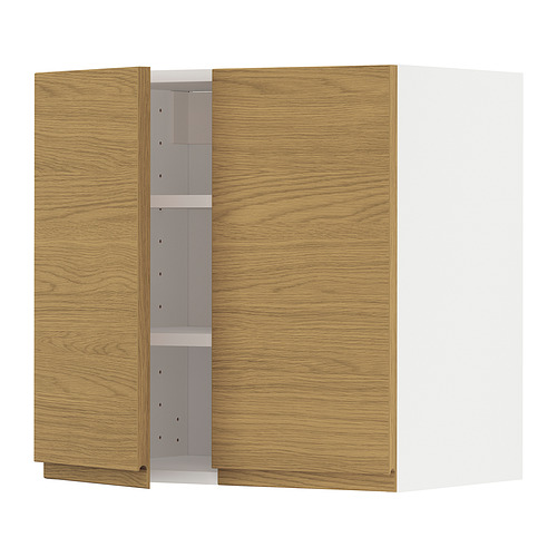 METOD wall cabinet with shelves/2 doors