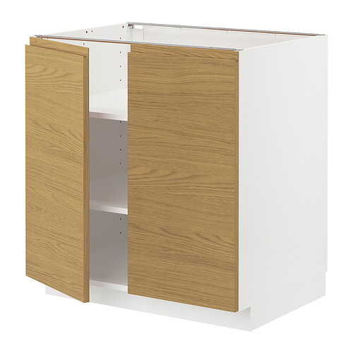 METOD base cabinet with shelves/2 doors