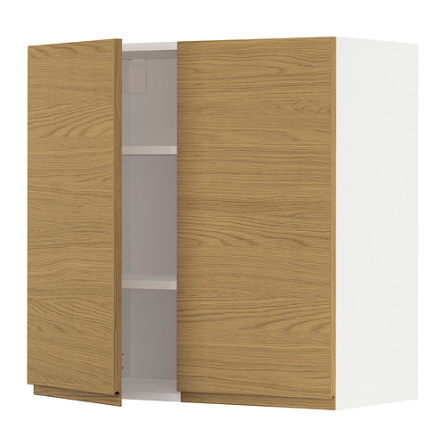 METOD wall cabinet with shelves/2 doors
