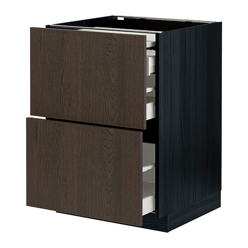 METOD/MAXIMERA bc w pull-out work surface/3drw