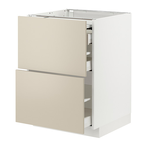METOD/MAXIMERA bc w pull-out work surface/3drw