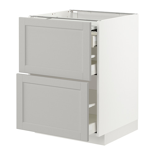 METOD/MAXIMERA bc w pull-out work surface/3drw
