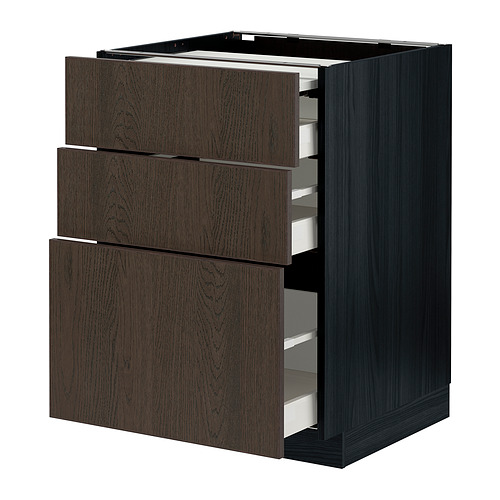 METOD/MAXIMERA bc w pull-out work surface/3drw