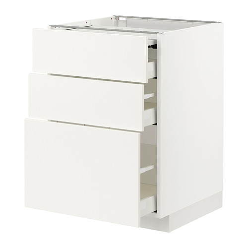 METOD/MAXIMERA bc w pull-out work surface/3drw