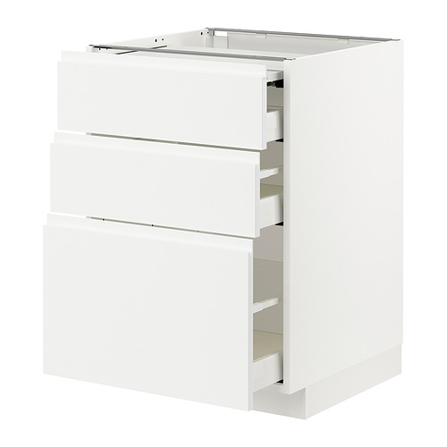 METOD/MAXIMERA bc w pull-out work surface/3drw