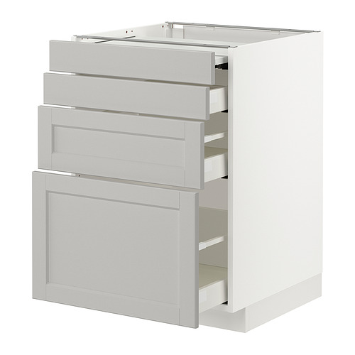 METOD/MAXIMERA bc w pull-out work surface/3drw