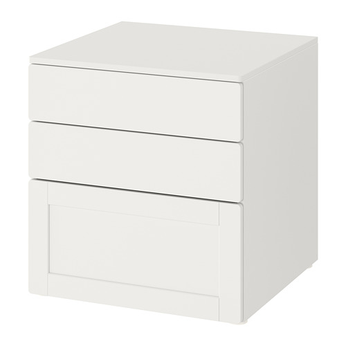 SMÅSTAD/PLATSA, chest of 3 drawers